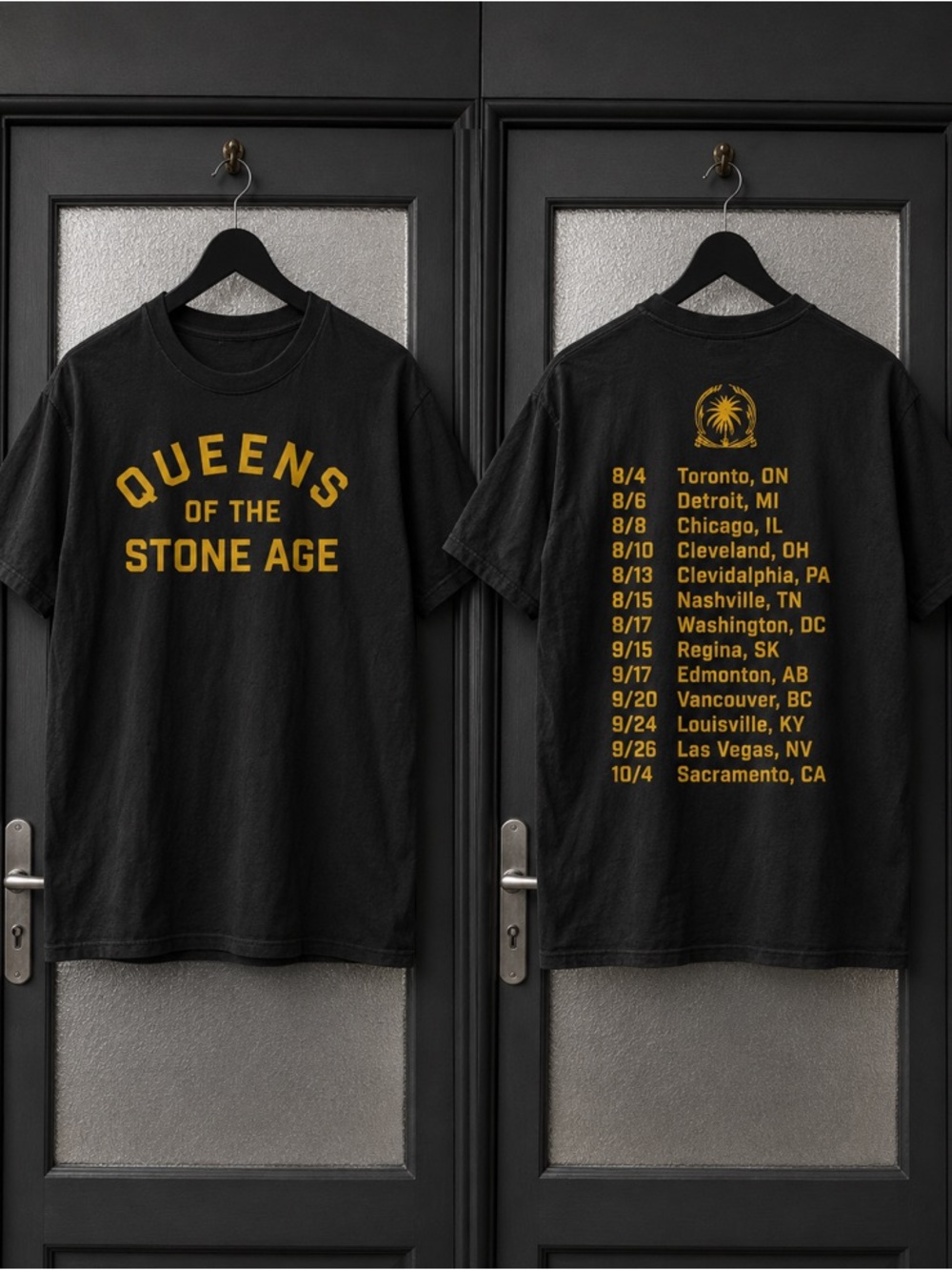 Queens Of The Stone Age Logo 2026 Tour Black T-Shirt